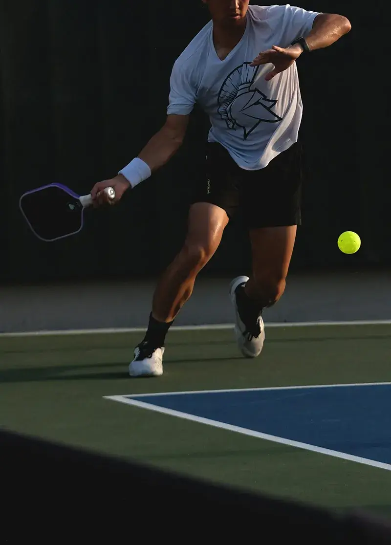 Man playing pickleball
