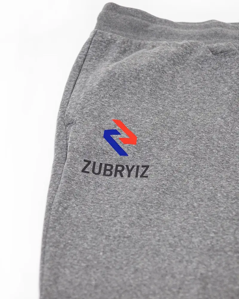Gray joggers with Zubryiz logo