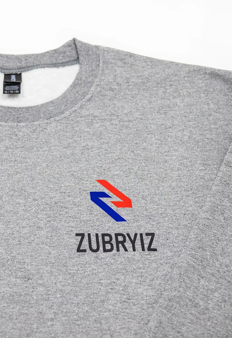 Gray sweatshirt with Zubryiz logo